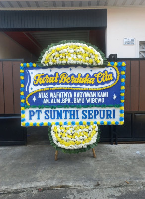 Papan Bunga Duka di Kedaung Wetan
